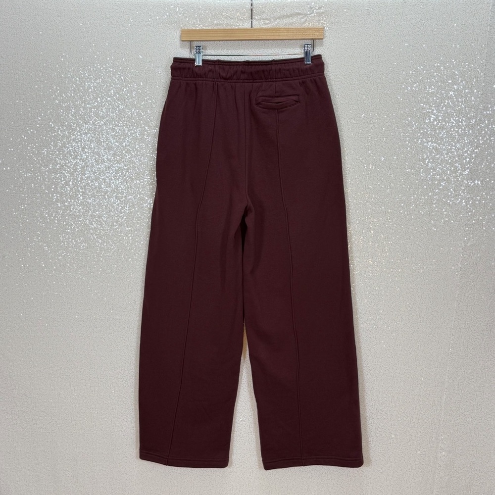 Champion Classic Fleece Sweatpants Medium Burgundy Wide Leg Joggers Gym Casual - Picture 9 of 15